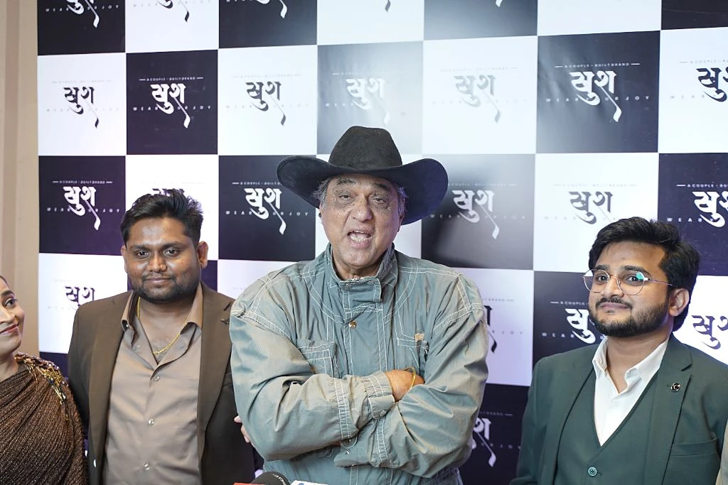 Mujahid Azimabadi at the Khush press conference with Shaktimaan