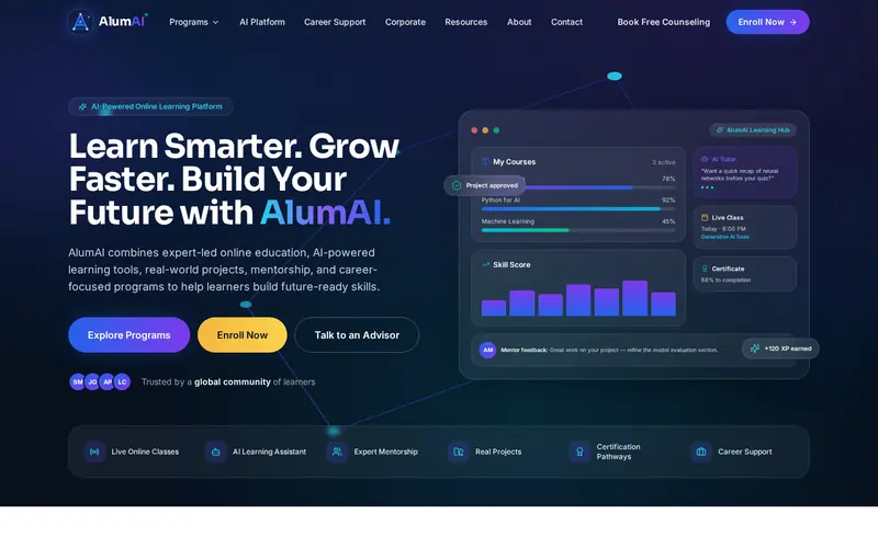 Screenshot of AlumAI