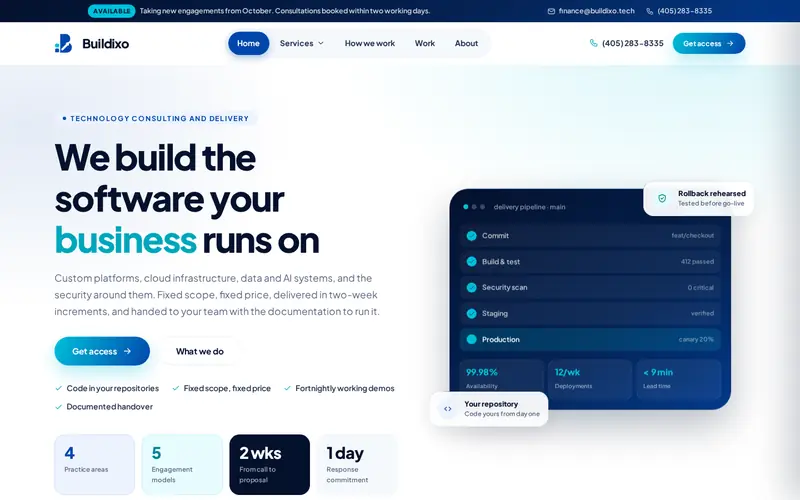Screenshot of Buildixo