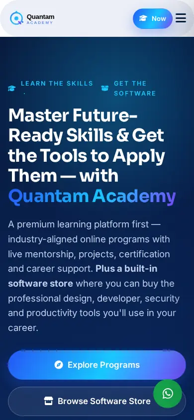 Quantam Academy on mobile