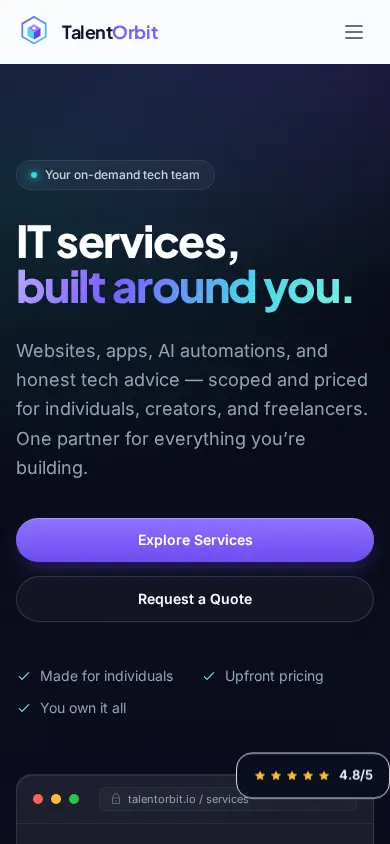 Talent Orbit on mobile